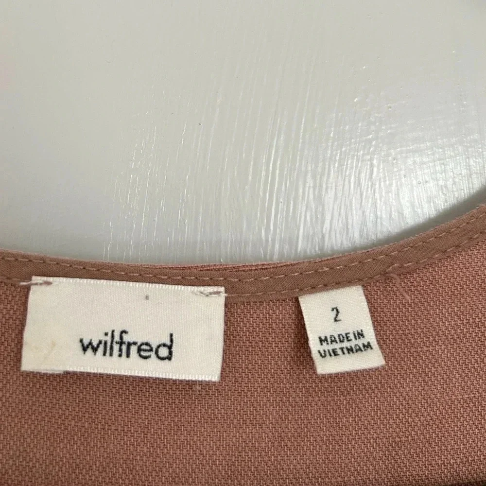 Aritzia Wilfred Linen Blend Wide Leg Jumpsuit size 2 beach boho vacation flowy